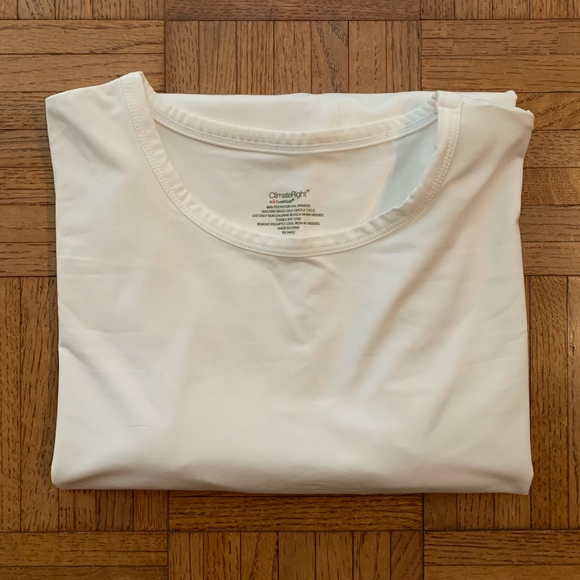Cuddl Duds Tops - Women's Cuddl Duds White ClimateSmart T Shirt, L